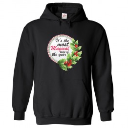 It is the most magical time of the Year Christmas Flower Design Kids & Adults Unisex Hoodie
